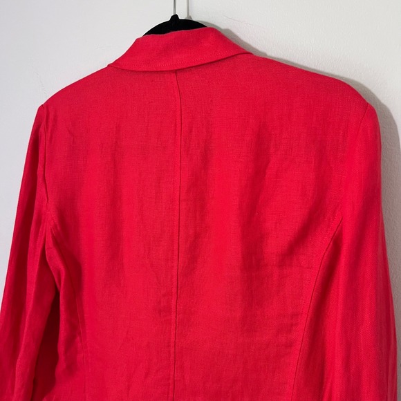 Lauren Ralph Lauren Womens 100% Linen Blazer Jacket Single Breasted Size 8 EUC - Picture 13 of 15
